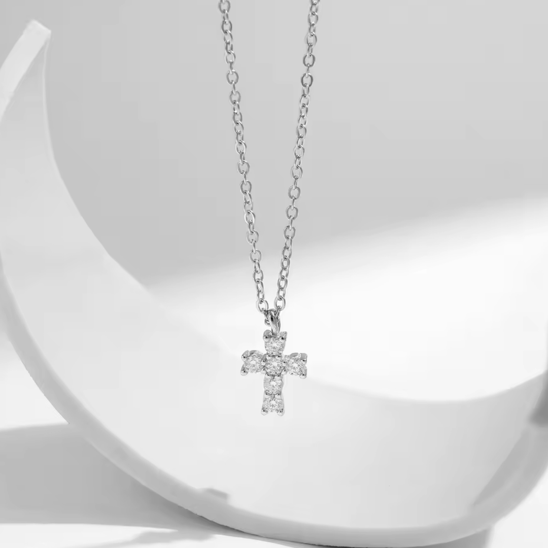 Moissanite Cross Pendant | 925 Sterling Silver