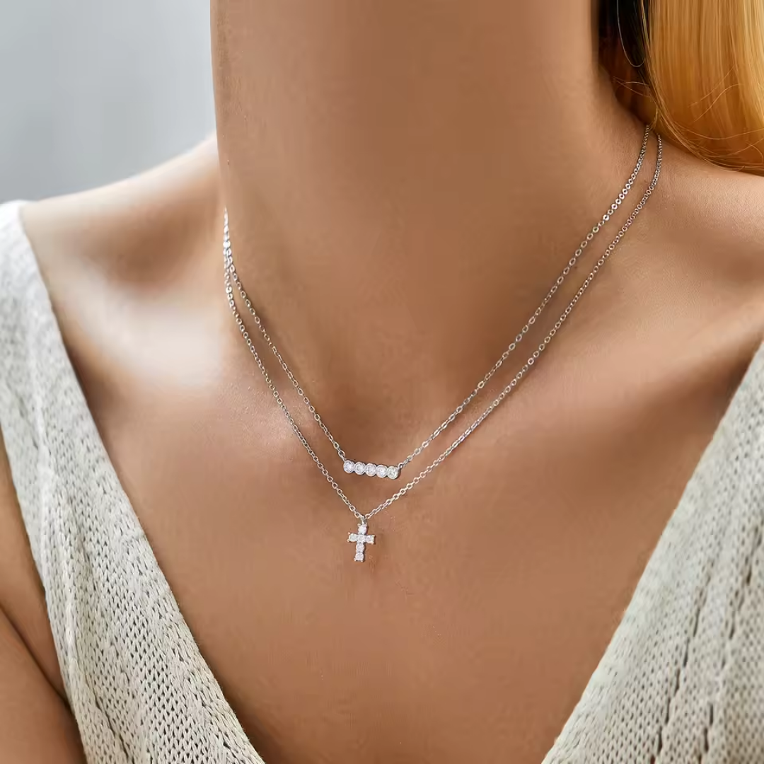 Moissanite Cross Pendant | 925 Sterling Silver
