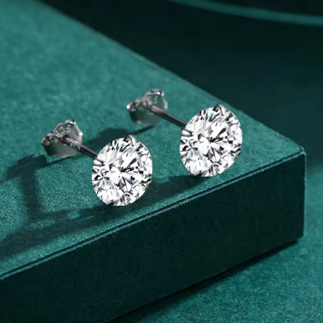 Classic Stud Earrings | CZ Zirconia 925