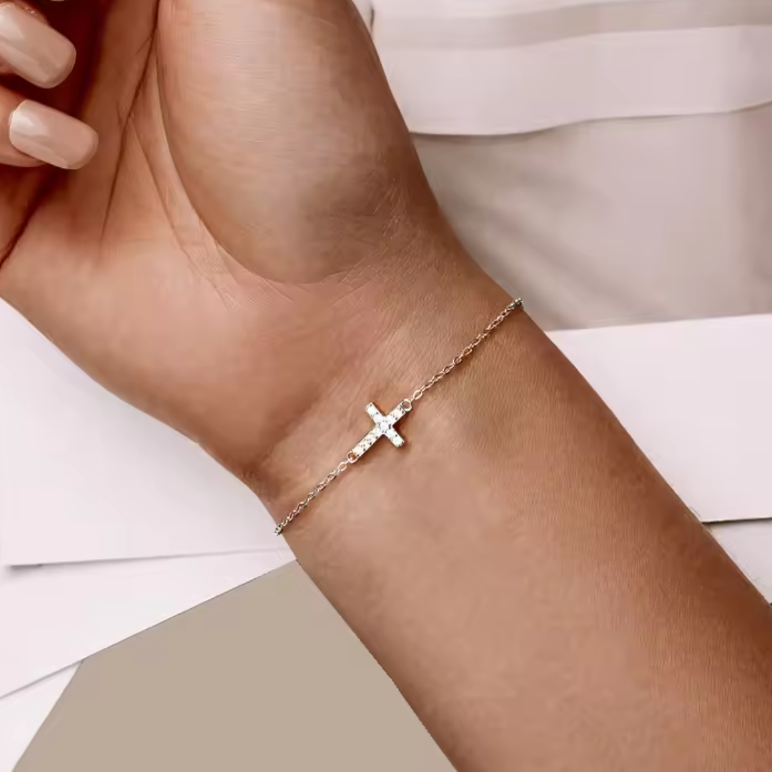 Faith Cross Bracelet | 14K Gold Plated