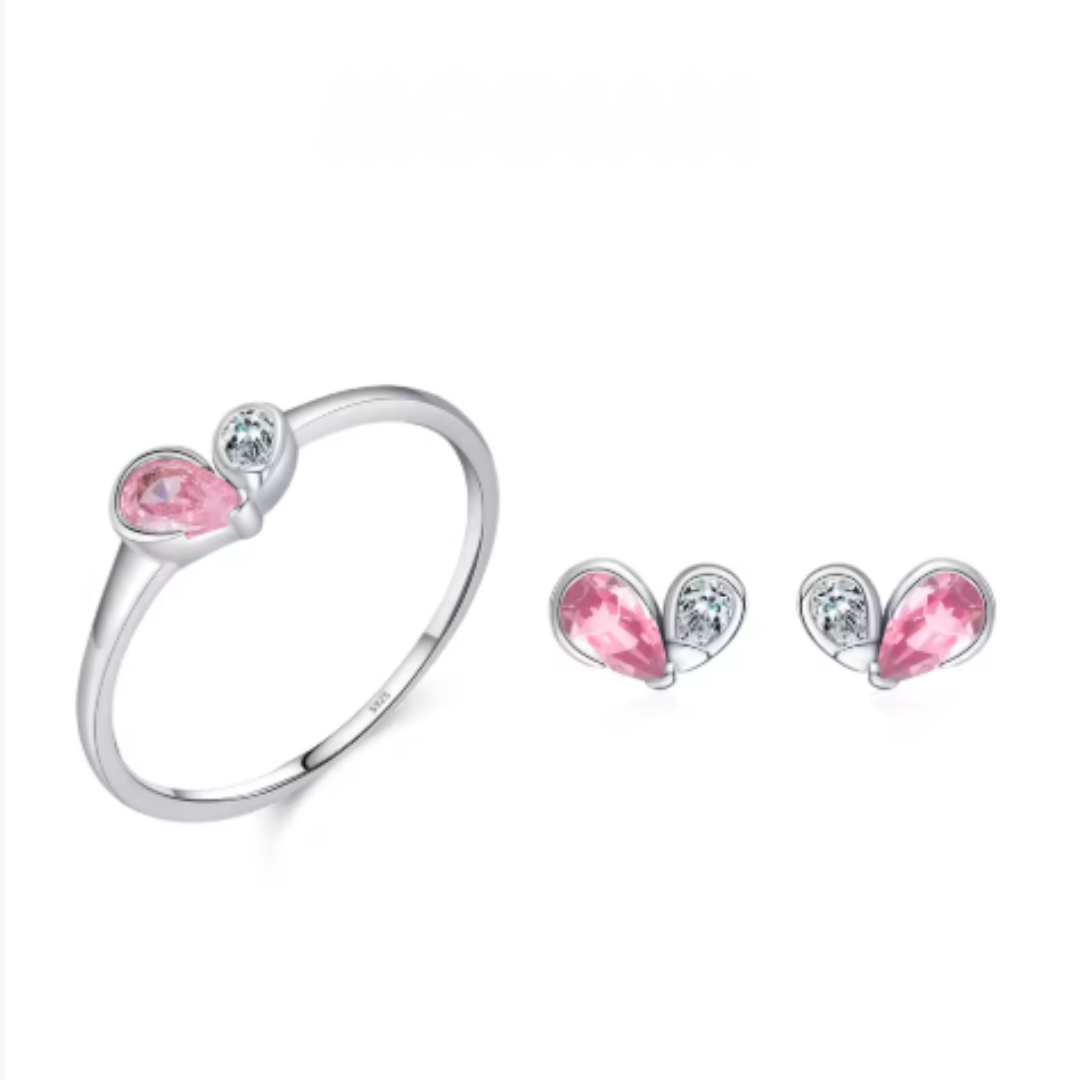 Sweetheart Duo Set | CZ Hearts & Sterling Silver