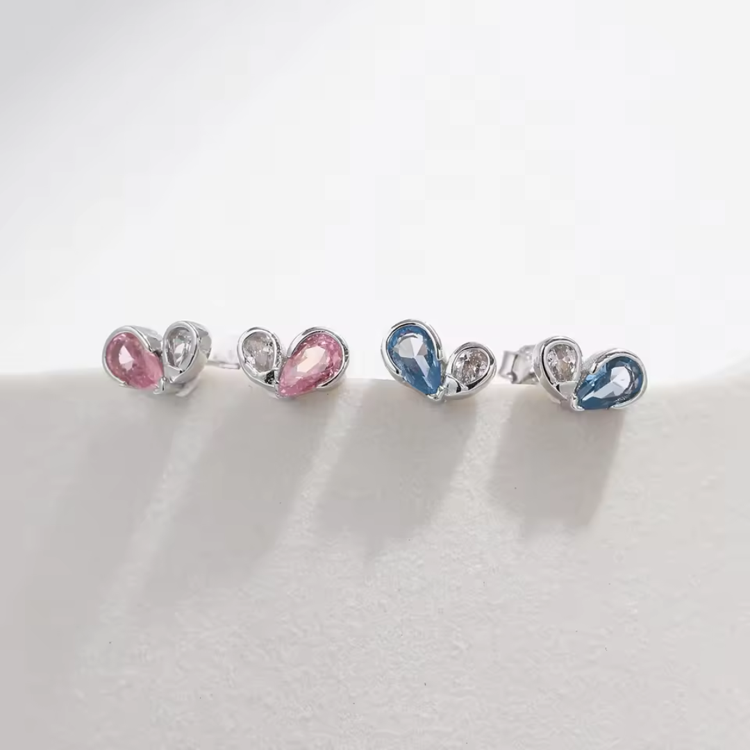 Sweetheart Duo Set | CZ Hearts & Sterling Silver