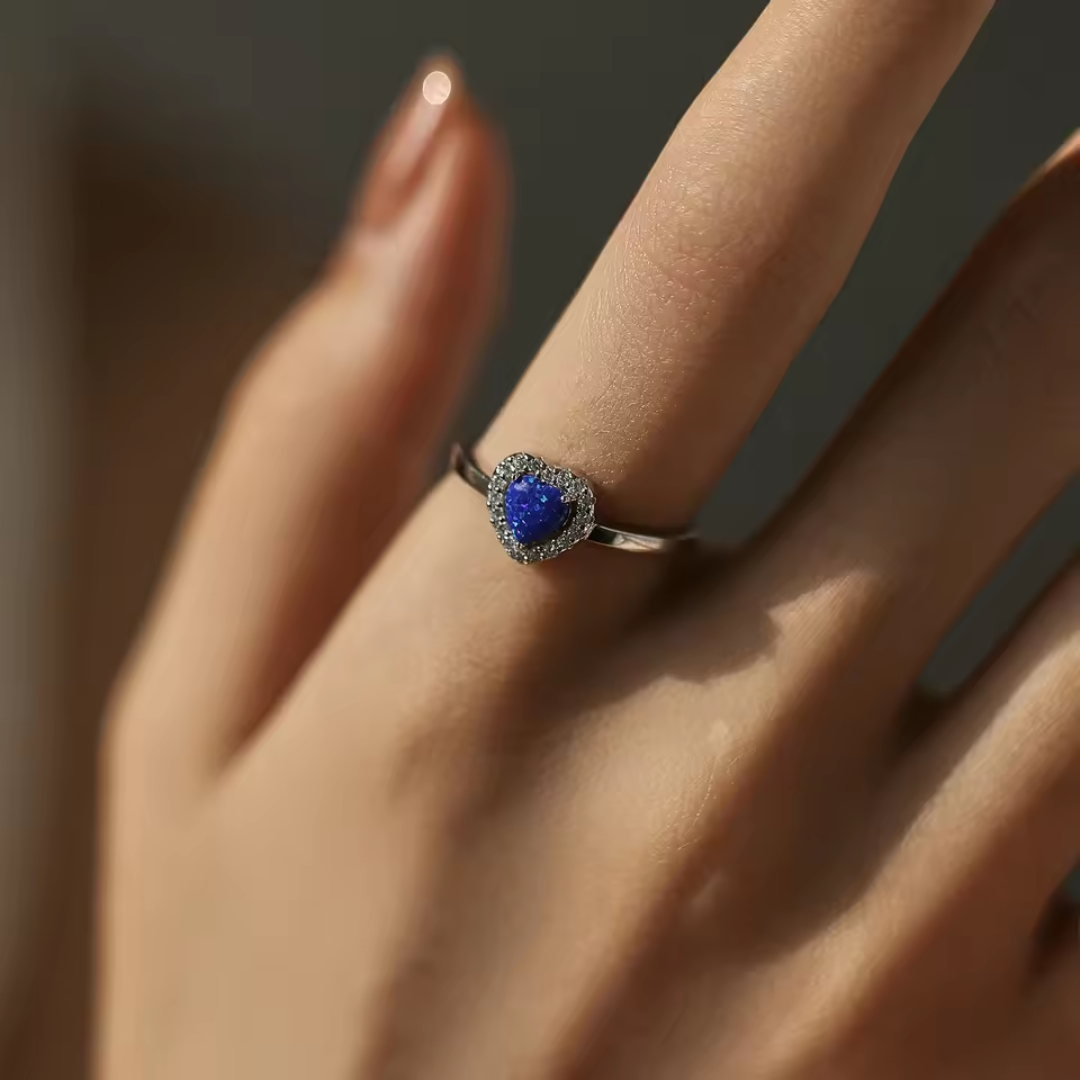 Ocean Heart Set | Blue Opal & Sterling Silver
