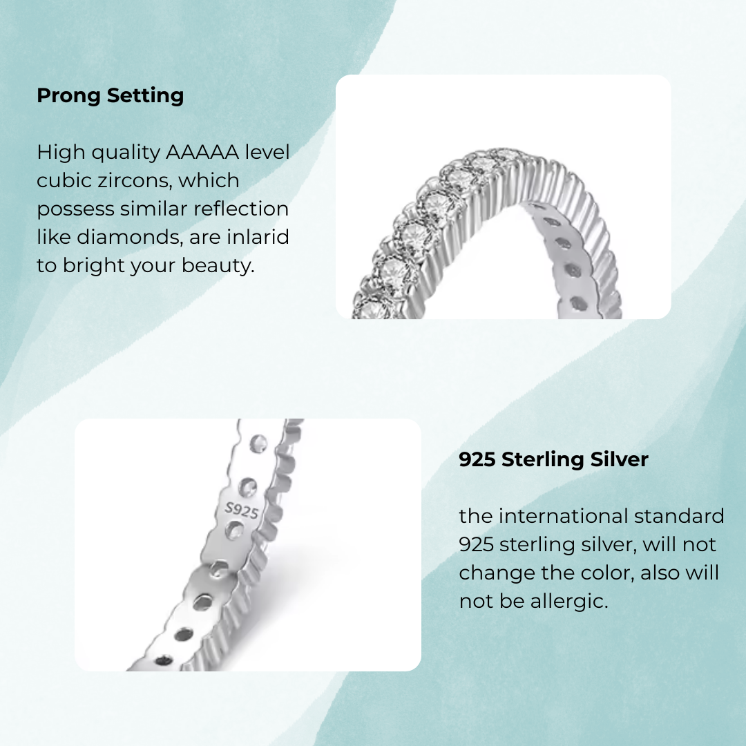 Eternity Band Ring | Zircon 925