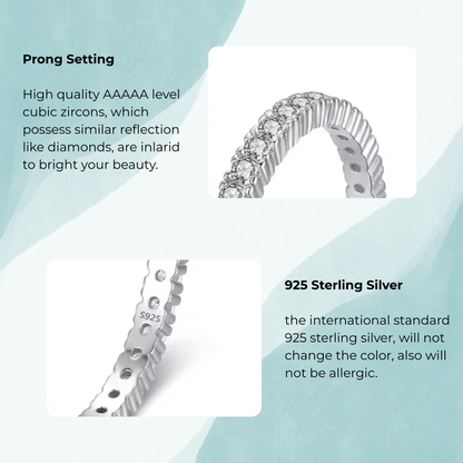 Eternity Band Ring | Zircon 925