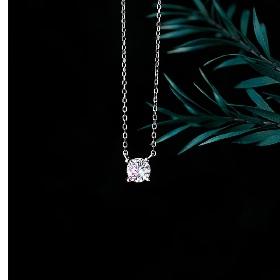 Geometric Pendant Necklace | Zircon 925
