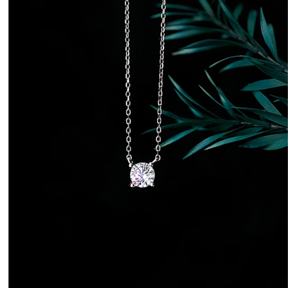 Geometric Pendant Necklace | Zircon 925