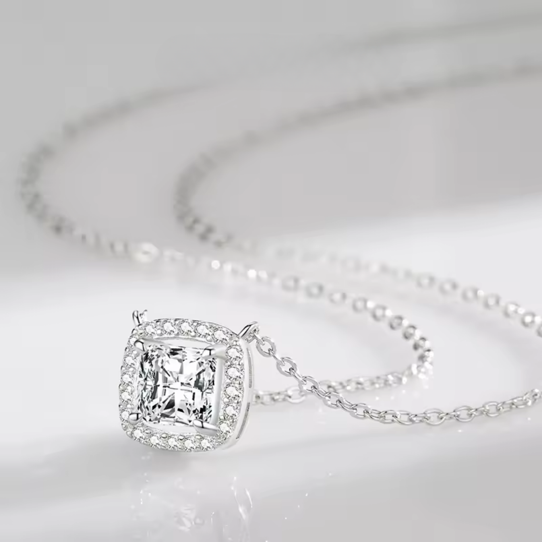 Square Zirconia Pendant | 925 Sterling Silver
