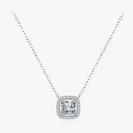 Square Zirconia Pendant | 925 Sterling Silver