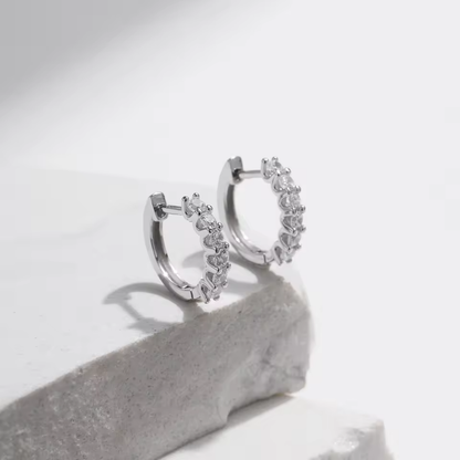 Sparkling Hoop Earrings | Moissanite 925
