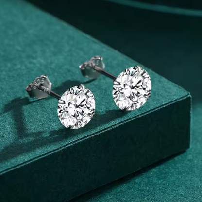 Classic Stud Earrings | CZ Zirconia 925