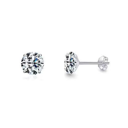 Classic Stud Earrings | CZ Zirconia 925