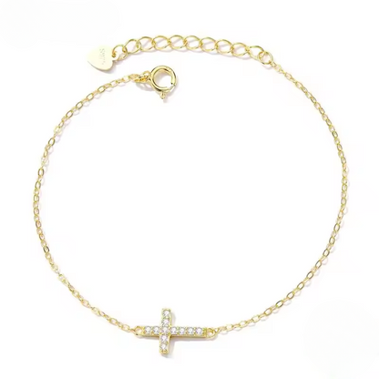 Faith Cross Bracelet | 14K Gold Plated