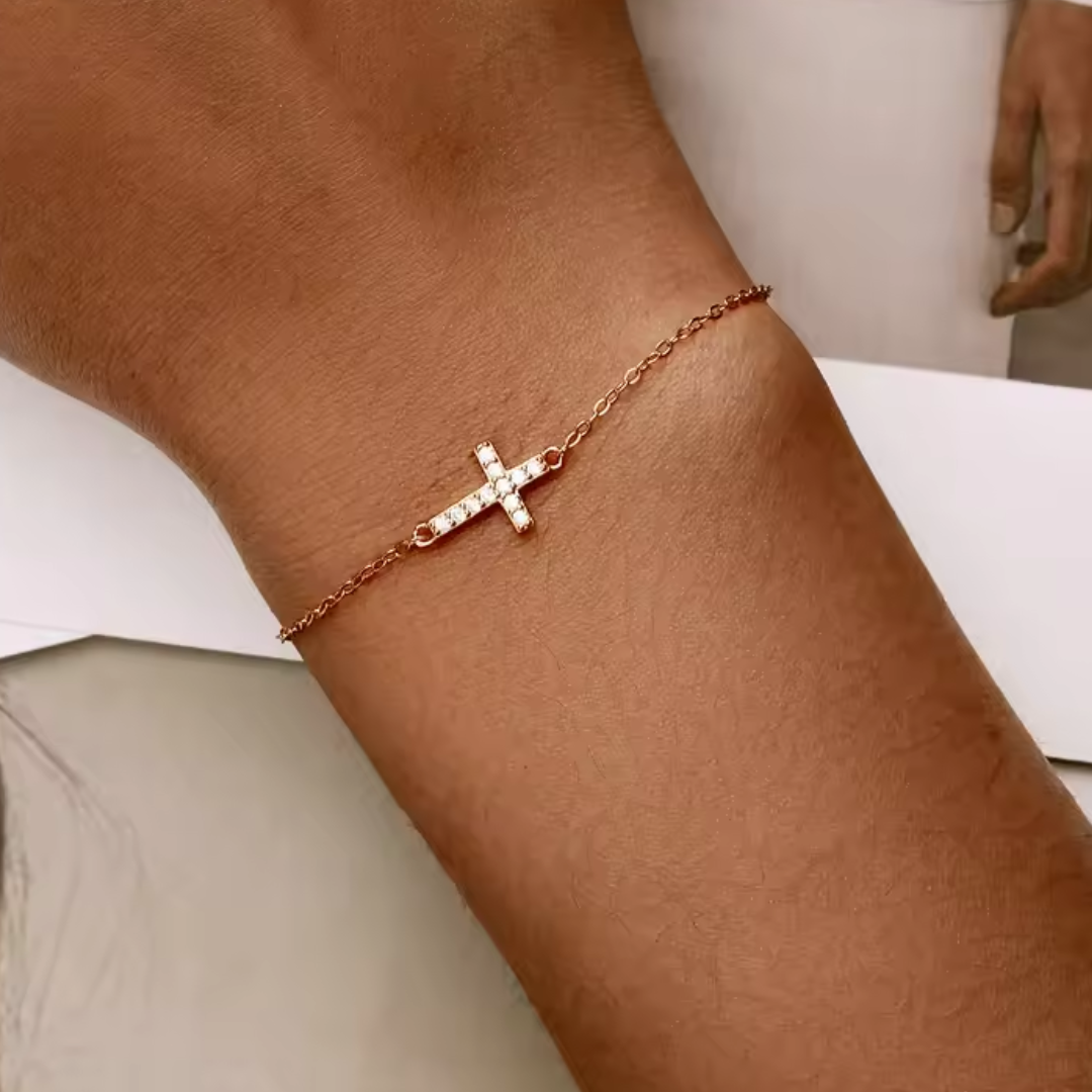 Faith Cross Bracelet | 14K Gold Plated