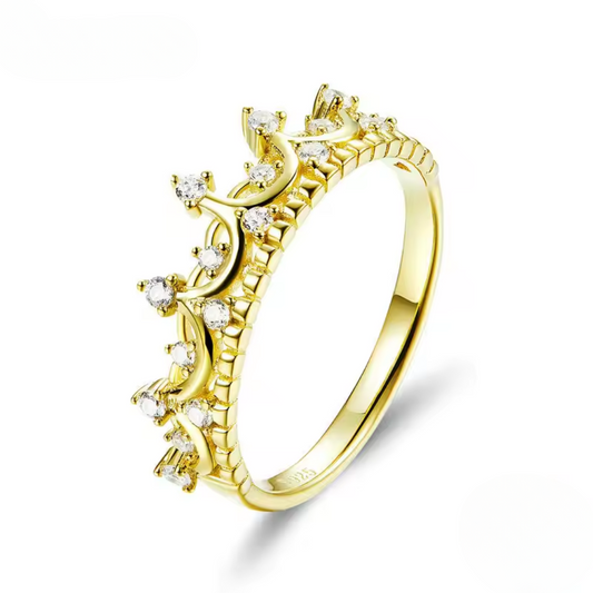 Princess Crown Ring | 18K Gold Plated