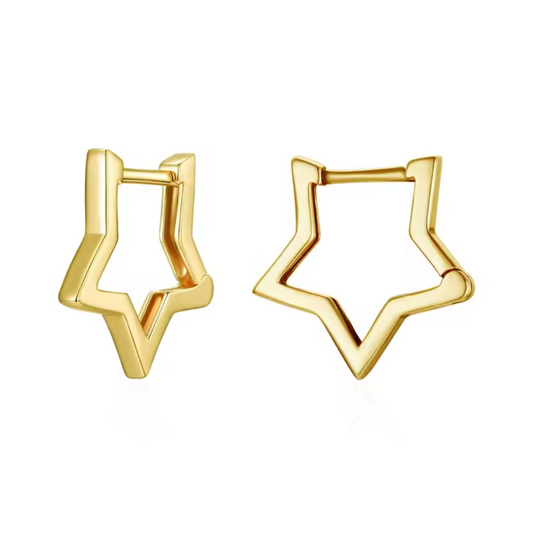 Starlike Hoop Earrings | 18K Gold Plated