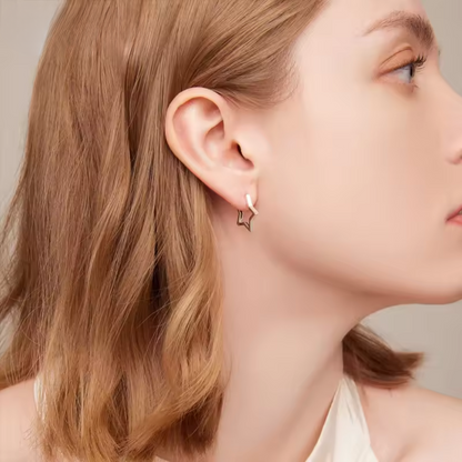 Starlike Hoop Earrings | 18K Gold Plated