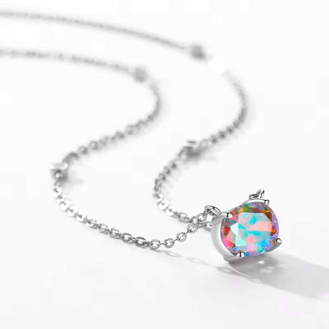 Aurora Glow Set | Rainbow Zirconia & Sterling Silver
