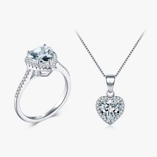 Eternal Heart Set | Crystal & Sterling Silver