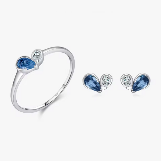Sweetheart Duo Set | CZ Hearts & Sterling Silver