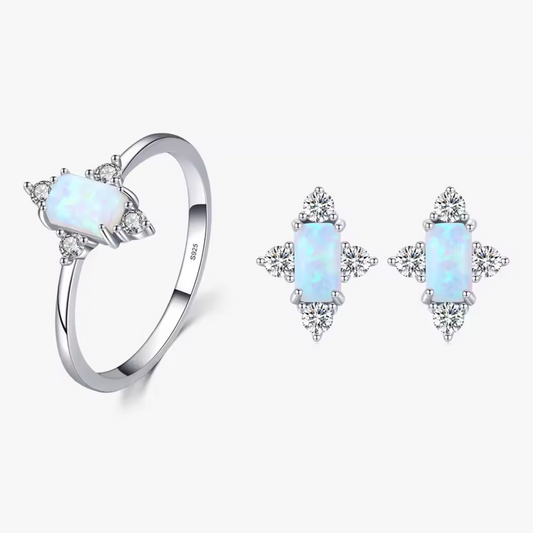 Celestial Opal Set | Natural Opal & Sterling Silver