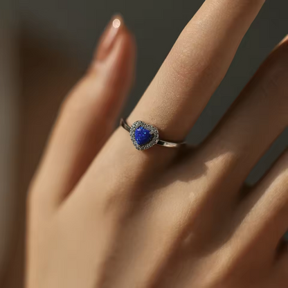 Ocean Heart Set | Blue Opal & Sterling Silver